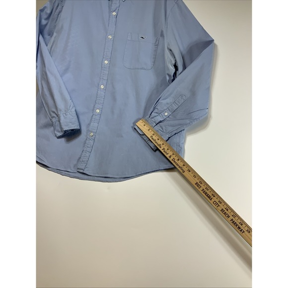 Vineyard Vines Slim Fit Preppy Classic Blue Oxford Shirt, XL - Picture 8 of 11